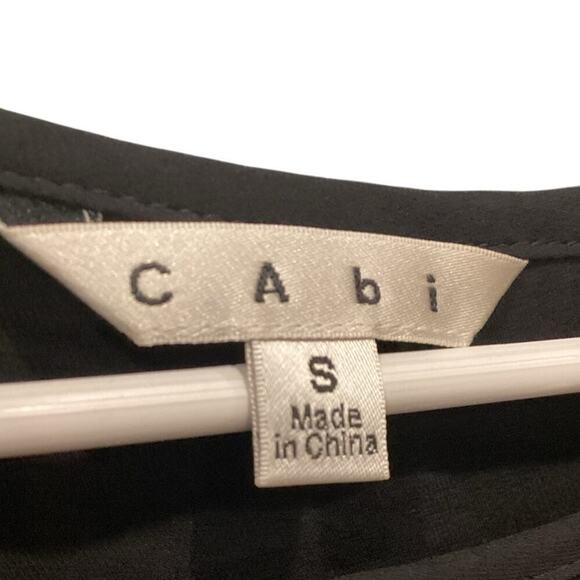 Cabi Womens Velvet Burnout Shirt Size Small Black Top Boxy Oversized Boho Office - Picture 3 of 9